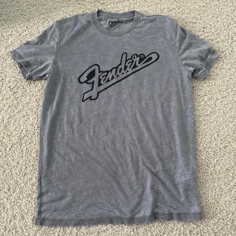 fender gray lucky brand t shirt